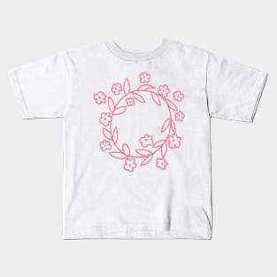 Cherry Blossom Wreath Kids T-Shirt